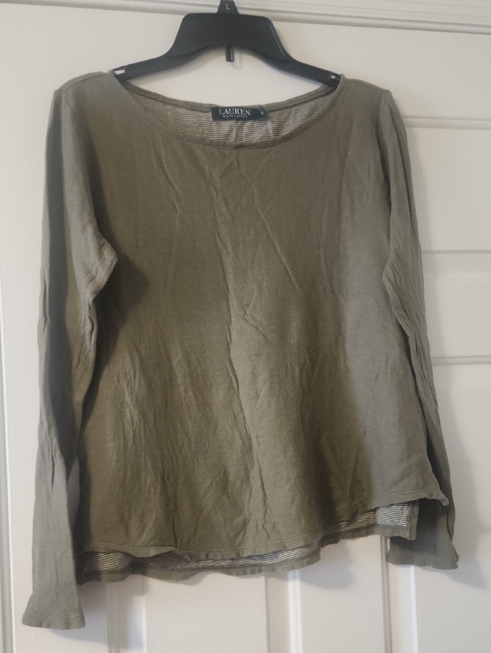 Lauren Ralph Lauren Olive Green Long Sleeve T-shirt